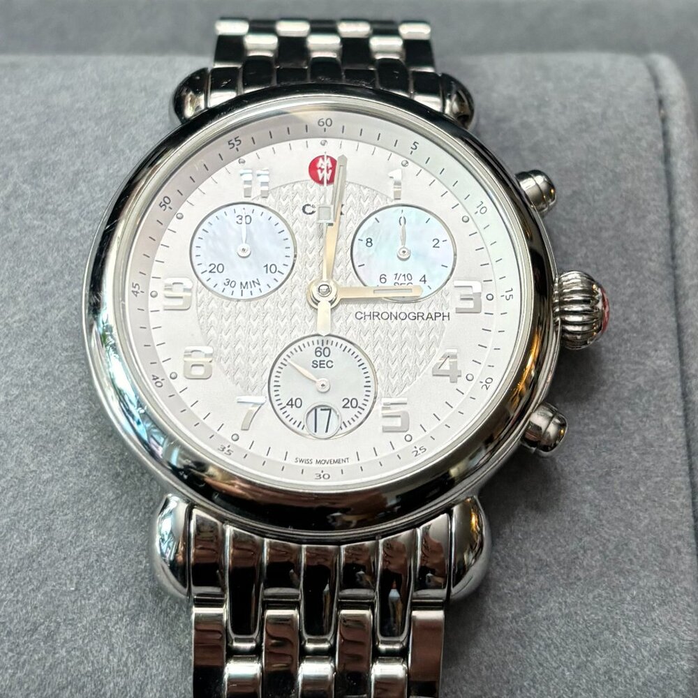 Michele CSX Stainless Steel Chronograph Watch